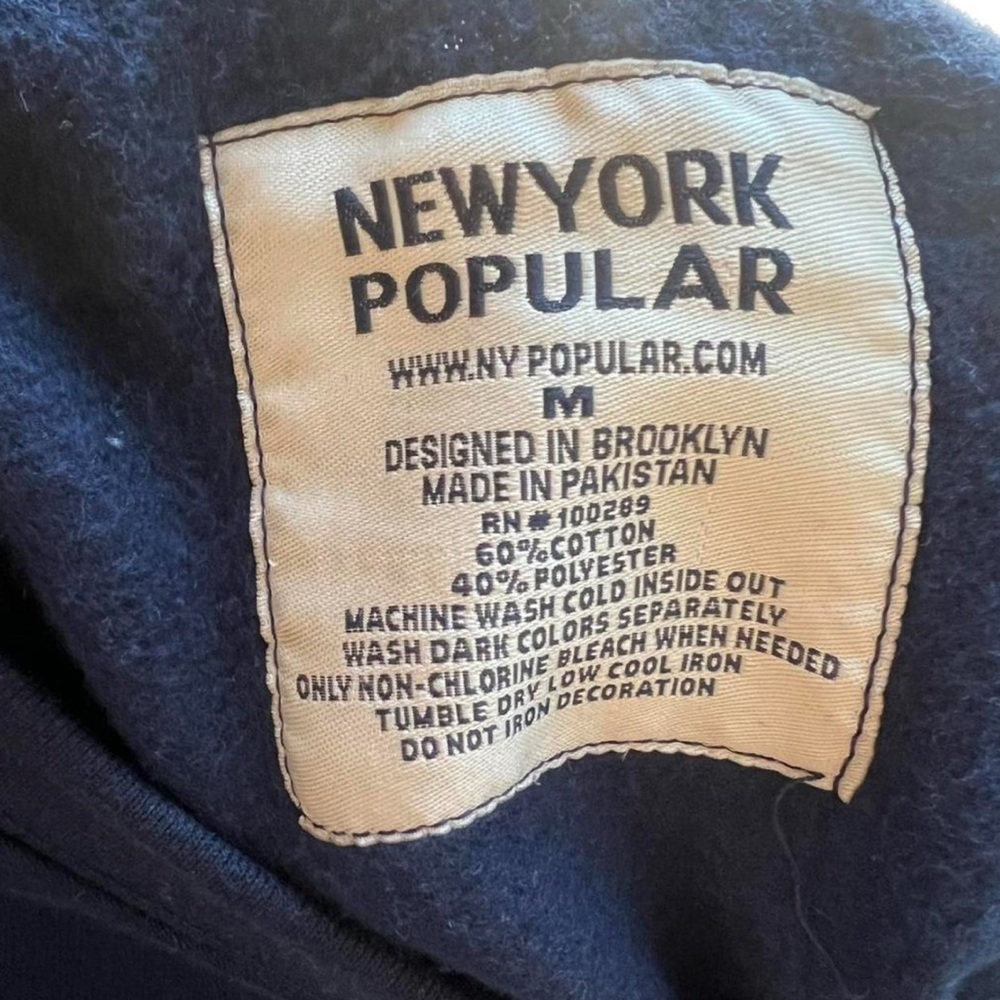 NEW NY Popular Chicago Crewneck Sweatshirt‎ – Navy/Cream – Size M - Picture 4 of 4